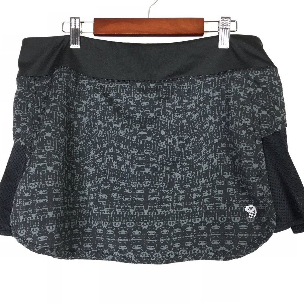 Mountain Hardwear Gray Black Pacer Skort Skirt L
